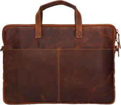 Greenwood Geanta pentru laptop din piele pentru barbati Greenwood Levone - coniac