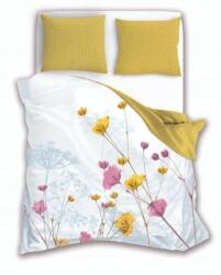 Faro Ágynemű garnitúra 220x200 cm sárga virágok 100% pamut (PER-113)