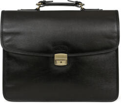 Hexagona Servieta pentru bărbați Hexagona Noah din piele integrală - neagru