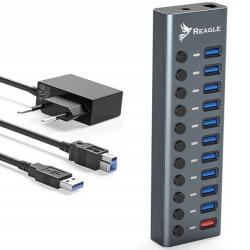 Reagle Usb 3.1 Pro Hub Aktív 11 port Usb-a Tápegység 36W (RHUB73A)