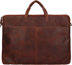 Greenwood Geanta pentru laptop din piele pentru barbati Greenwood Malony - maro