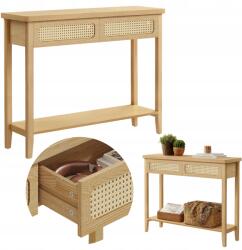 Songmics Keskeny konzol rattan fiókokkal a nappali előszobájába, sokoldalú (LNT016Y57)