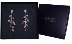 Kokonet Esküvői fülbevaló Rose Gold levelekkel Esküvő Ajándék (ŚLUBNE kolczyki listki rustykalne)