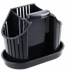 MarcTh Evőeszköztartó 3 rekeszes szárítógép fekete 17 x 12 x 14, 5 cm
