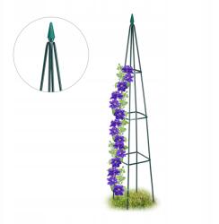 Relaxdays Pergola fém oszlop 192 cm Díszes boltív kerti Obeliszk Növénytámasz (10026250)