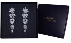 Kokonet Hosszú esküvői Fülbevaló Virág ezüst Kő levelek (8-0005)