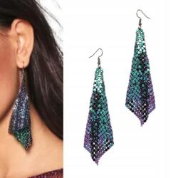 Kokonet Hosszú könnyű holografikus sellő fülbevaló színes sötét lógós (3-0570)