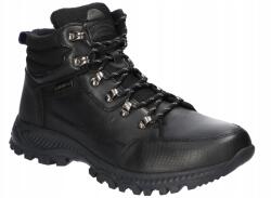 American Club CY129 Bélelt Trapéz Téli Cipő Férfi Bőr Fekete 44 (CY129)