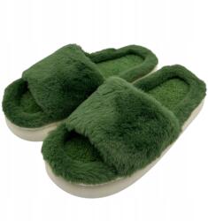  Meleg Micimackós Papucs Topánka Otthoni Női Szőrme 36/37 zöld (K-4222)