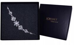 Kokonet Virágos karkötő strassz kristályokkal Ezüst gyönyörű esküvői csillogás (8-0598)