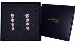 Kokonet Rose gold fülbevaló rózsaszín finom könnycsepp cirkónia kövekkel (8-0466)