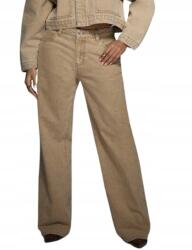 Missguided Bézs Farmernadrág, egyenes, gombokkal, Size M/27, 87% pamut