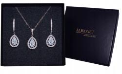 Kokonet Ékszer szett ajándékba, ezüst esküvői fülbevaló (Zestaw biżuterii srebrne kolczyki ślub)