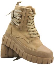 News Női Tornacipő News 24BT26-7378, barna, textil, Size 36-41, 6cm platform (24BT26-7378.CAMEL)