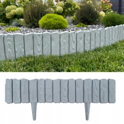 GardenPlast Kerti Rózsafa gyepszegély kerítés Wood 0, 58 mb szürke (GP11299x812cm)