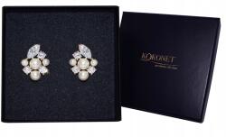 Kokonet Fülbevaló rövid gyöngyök strasszok arany (Kolczyki krótkie perełki cyrkonie złote)