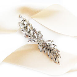 Kokonet Cirkónia alakú strasszos mandzsettagomb Automata patentos elegáns díszítés (4-0239)