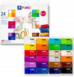FIMO 24db-os hőre keményedő massza szett Fimo Soft modellező plasztika Basic 24x25g (8023-C24-1)