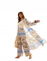 Shein Egyenes Szárú Női Nadrág Gumis Mintával 36 V5W