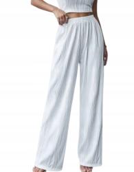 Shein Bordázott Női Nadrág Fehér 38-AS