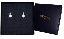 Kokonet Apró ezüst fülbevaló gyöngyökkel és cirkóniával Basic (Srebrne kolczyki z perełką i cyrkonią BASIC)