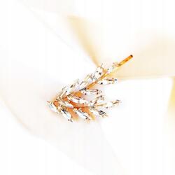 Kokonet Hajcsat dekoráció strasszokkal Levelekkel növényi motívum esküvői dekoráció (4-0254)