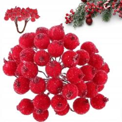 Handy Art Vörös berkenye dróton gömb nád ág 12mm 40 db (jarzębina czerwona kulki)