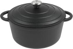 Kinghoff Fazék fedővel, öntöttvas Ø28cm fekete