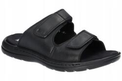 American Club CY149 Férfi Bőr Papucs, Szandál, Fekete, Tépőzáras 41-es méret (CY149)