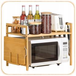Mikrohullámú Sütő Polc Konyhai állvány Bambusz Fa Fűszertartó (YFDZ1354)