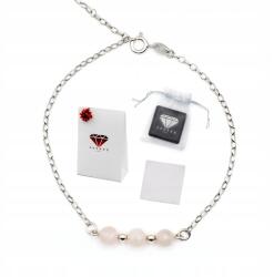  Női Karkötő Ezüst Kvarc Rózsaszín Ezüst 925 Lánc Ajándék - allegro - 13 855 Ft