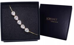 Kokonet Esküvői karkötő mandula arany Strasszok minimalista hatás (8-0224)