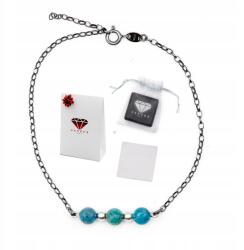  Karkötő apatit Ezüst 925 Oxidált Talizmán Ajándék Kézzel készített