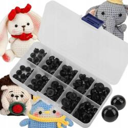  Szem Szemek 100DB Kabalafigura 8-15MM Fekete (1218210087712)