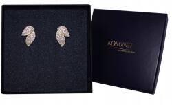 Kokonet Rövid apró finom levél fülbevaló aranyozott 14k esküvői (Kolczyki damskie na sztyft z cyrkoniami)