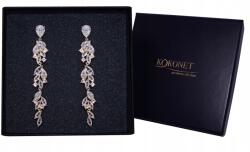 Kokonet Arany esküvői fülbevaló a Menyasszonynak kristályokkal hosszú könnyű lógós (8-0566)