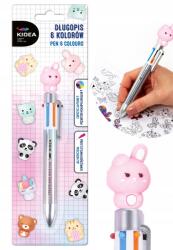 kidea Golyóstoll 6 színben nyuszi figurával gyerekeknek iskola ajándék (DFA6KA)