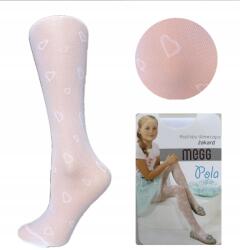  Lány harisnyanadrág Fehér jacquard Szívecske méret134-146 iskola