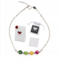  Karkötő Turmalin Természetes Kő Ezüst 925 Talizmán Ajándék Kézzel készített (5906168091230)