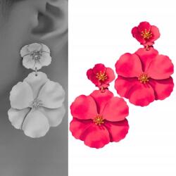 Kokonet Fülbevaló rózsaszín málna árnyalat neon lógó virágok Trendek divatos stift (3-0540)