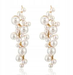 Kokonet Arany fülbevaló gyöngyökkel, hosszú, finom klasszikus (3-0352)