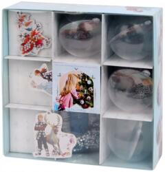  Karácsonyi buborék gömbök gyémánt festéssel Disney Jégvarázs 8el (0733)