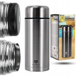  Leveses Ebéd Termosz Rozsdamentes Termosz 1.0L Hausmann Hőtartály (TERMOS OBIADOWY na ZUPĘ NIERDZEWNY 1000ml)