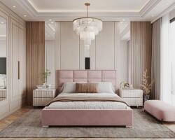 VOX bútor Charme franciaágy 120x200 Trinity Powder Pink