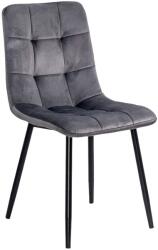  Scaun living din catifea cu picioare metalice BUC 211 gri