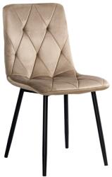  Scaun living din catifea cu cadru metalic BUC 210 bej