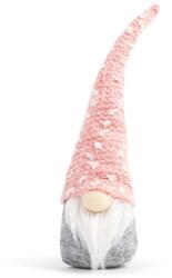 Family Collection Karácsonyi skandináv manó rózsaszín kötött sapkával - 22cm
