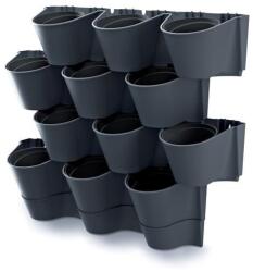 Prosperplast CASCADE WALL kaspó készlet a falra antracit (IO2W600W-S433) - epenta