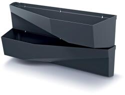 Prosperplast CASCADE GARDEN WALL 2 db-os kaspó készlet antracit (IO3W800-S433)