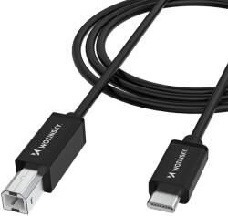 Wozinsky USB-C - USB-B Kábel 2m - Fekete (WKDDY2S)